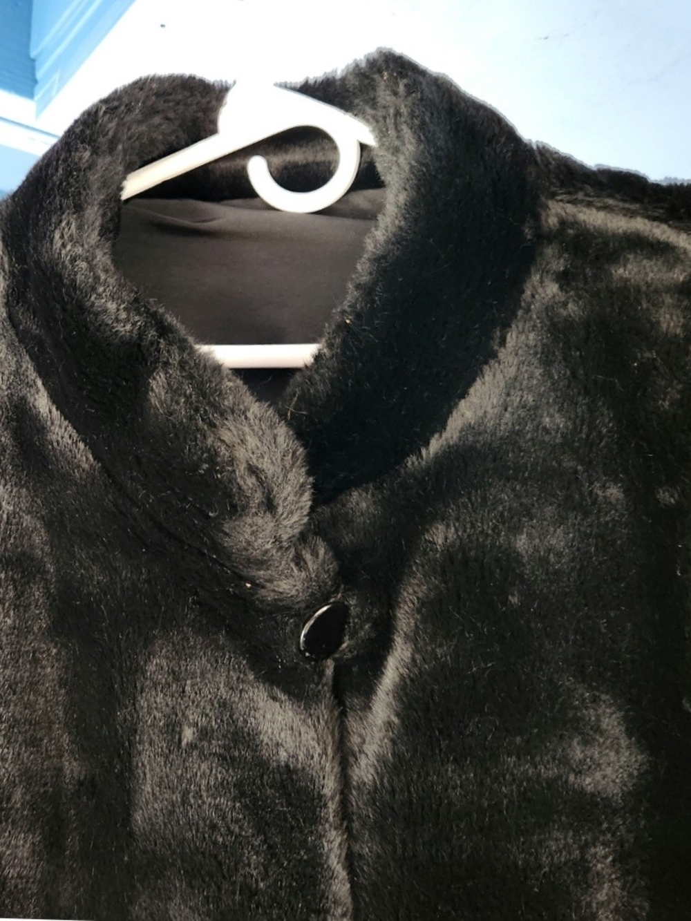 Vintage J. Percy Reversible FauxFur Plush Winter Coat Black Women’s Plus Size 2X